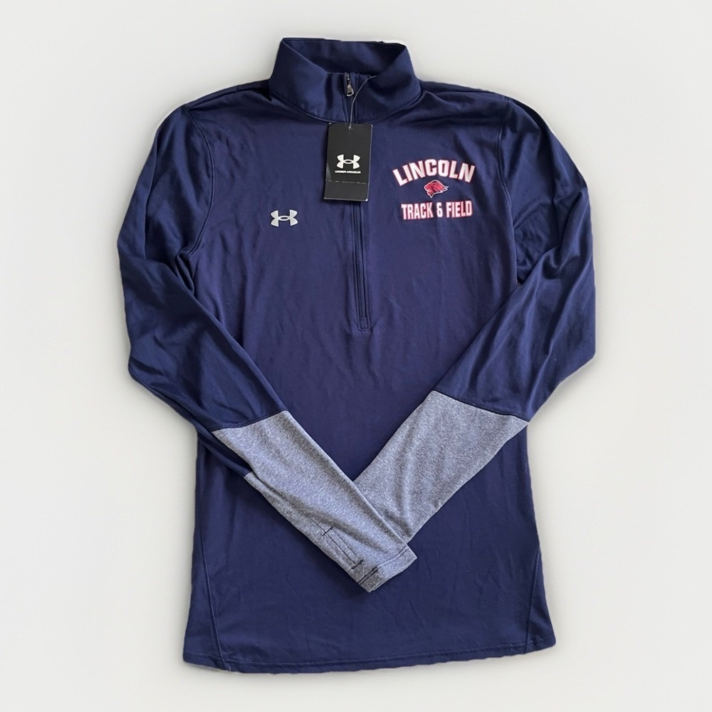 NWT Under Armour Women's‎ Locker 1/2 Zip Pullover Medium Navy Athletic Training